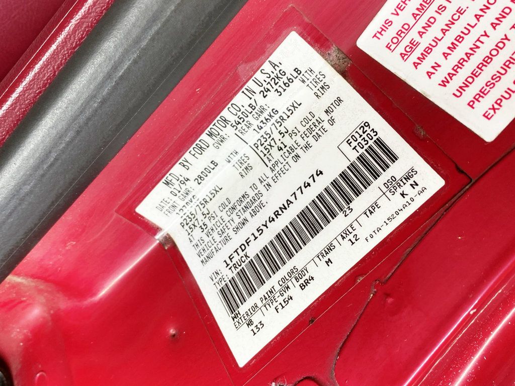 1994 Ford F-150 133" WB XL - 22877080 - 56