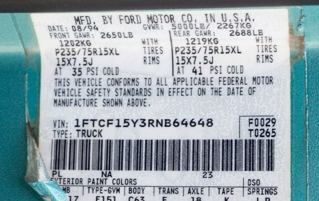 1994 Ford F-150 XL - 20788984 - 24