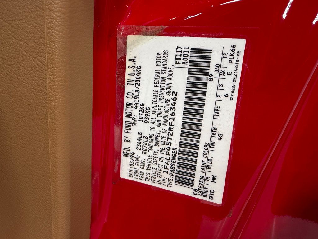 1994 Ford Mustang Official Pace Car #78 of the 78th Indianapolis 500 May 29, 1994 - 22987856 - 32