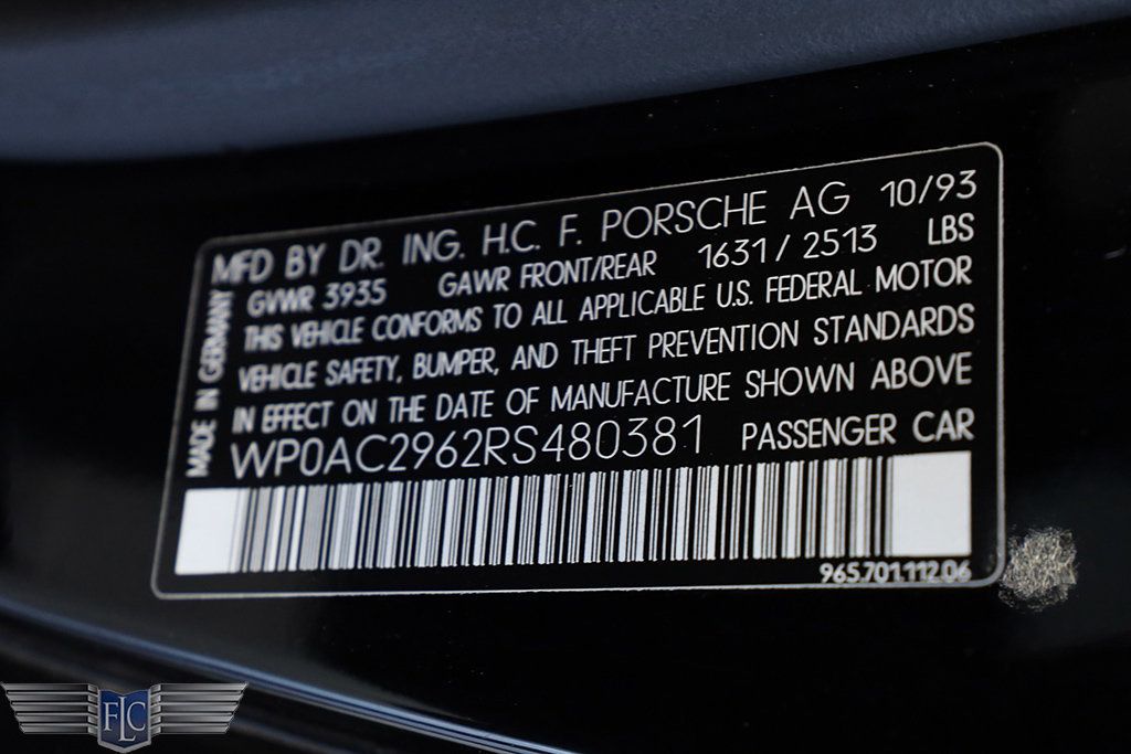 1994 Porsche 911 Turbo 2dr Coupe Turbo - 22929286 - 29