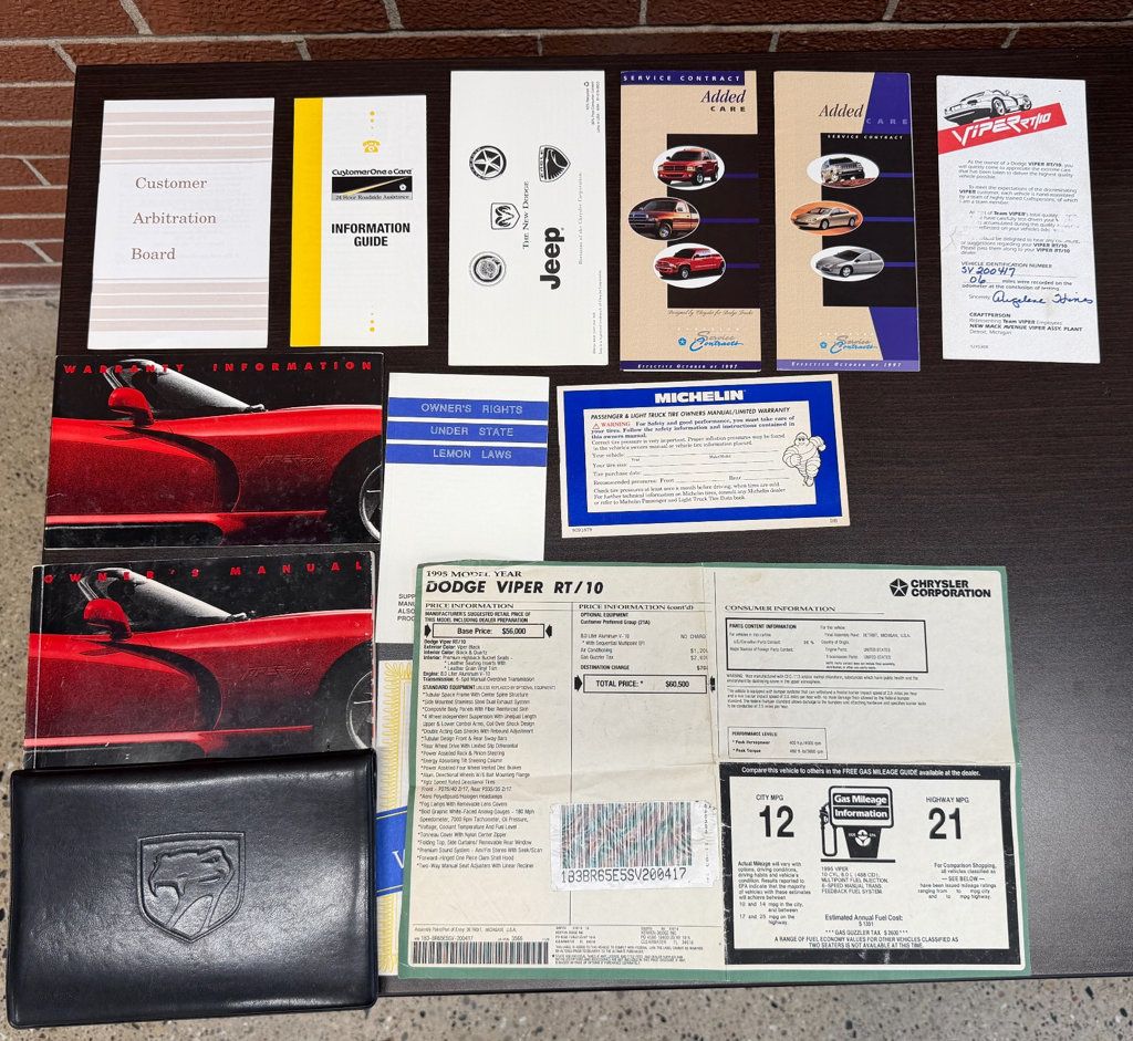 1995 Dodge Viper 2dr Open Sports Car - 23065576 - 0