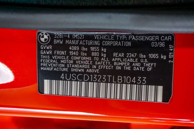 1996 BMW 328i *328i Sedan* *5-Speed Manual* *Bright Red* *Only 63k Miles* - 22927652 - 17