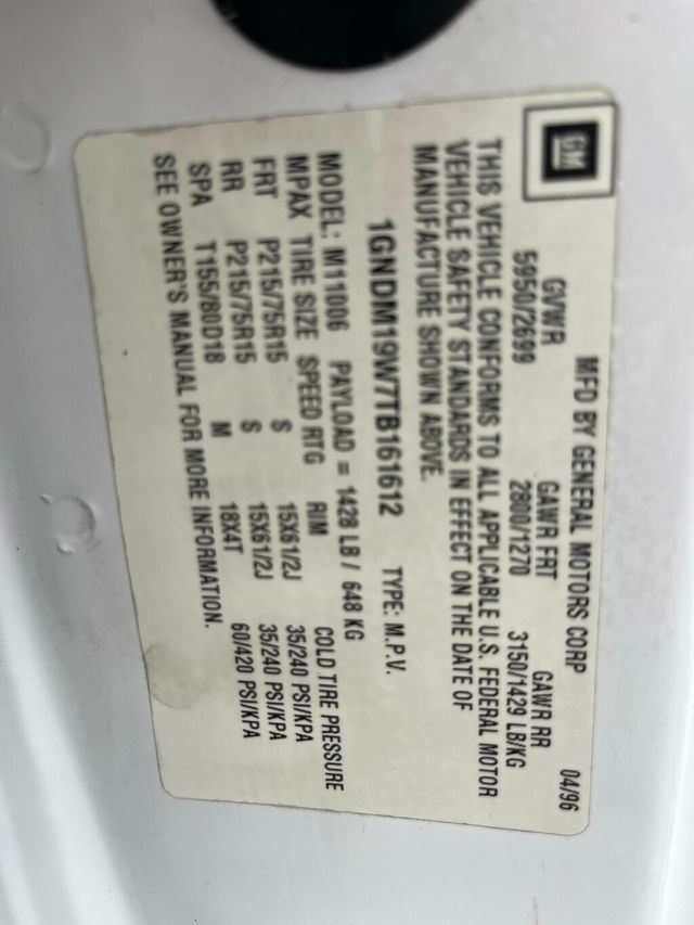 1996 Chevrolet Astro Passenger  - 23001253 - 44