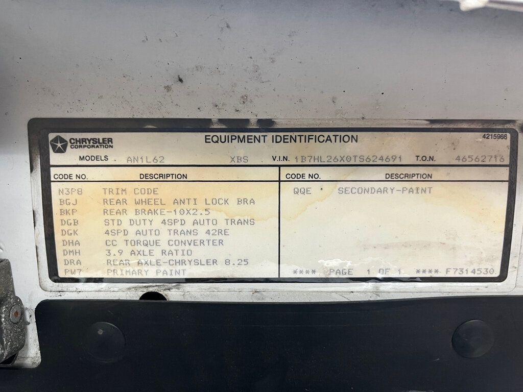 1996 Dodge Dakota Regular Cab 1 Family Owned, Garage Kept Rust Free 1st Gen Dakota - 23034204 - 33