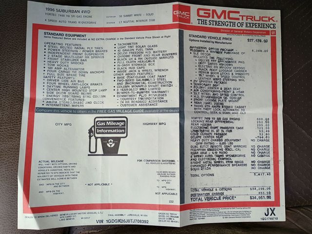 1996 GMC Suburban 2500 454 GTS Conversion 4WD Clean Title - 22947095 - 87