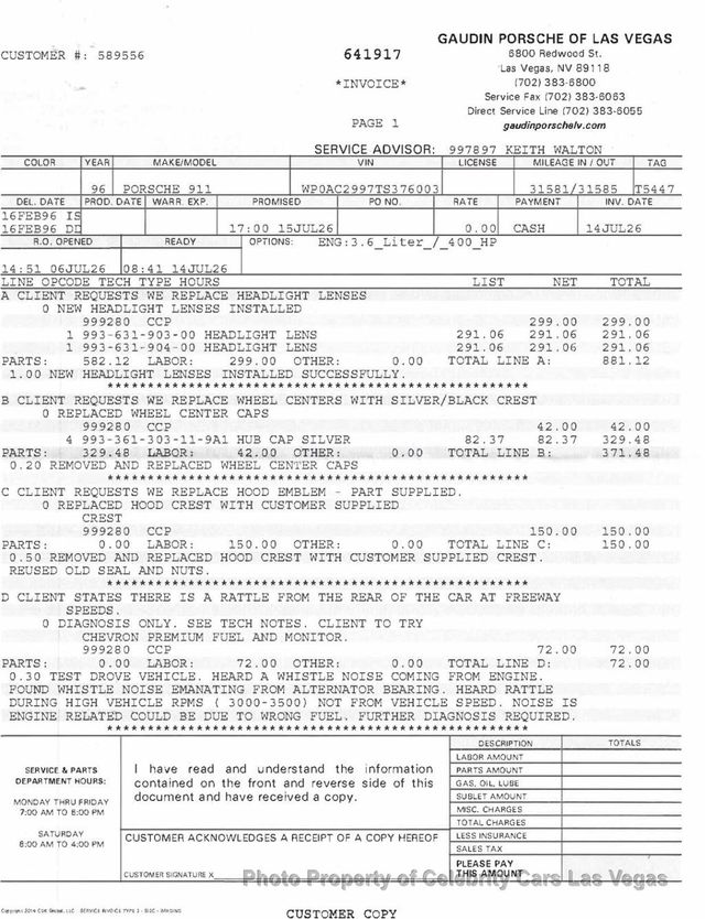 1996 Porsche 911 Carrera $40k in recent service - 23090698 - 38