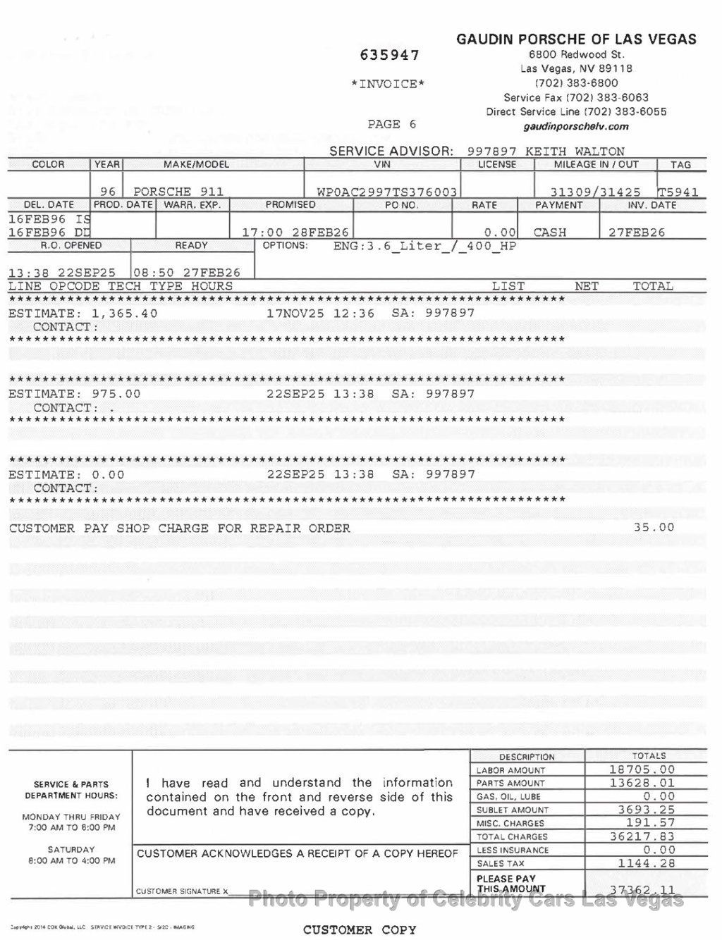 1996 Porsche 911 Carrera $40k in recent service - 23090698 - 44