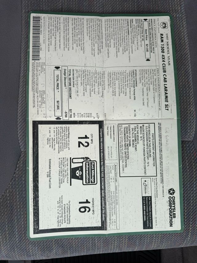 1997 Dodge Ram 1500 Laramie SLT, 4x4, Magnum V8, Heavy Duty Service Group - 23005824 - 29