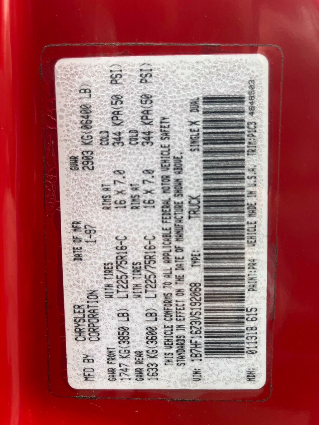 1997 Dodge Ram 1500 Reg Cab 135" WB 4WD - 23004653 - 14