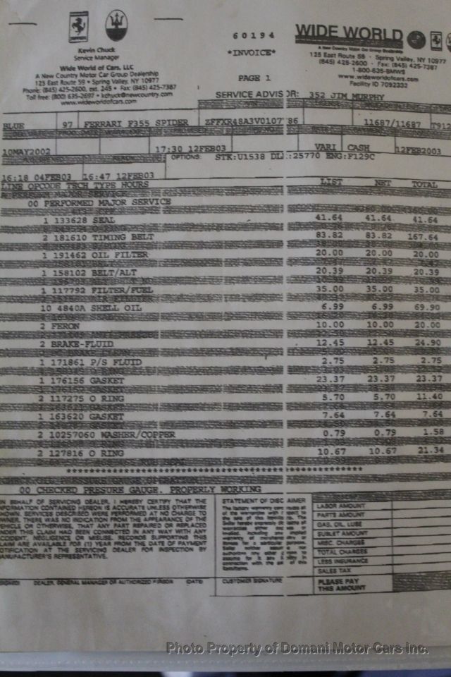 1997 Ferrari F355 Spider 6 Speed Gated Being Own for  $799 @ month - 19034668 - 3