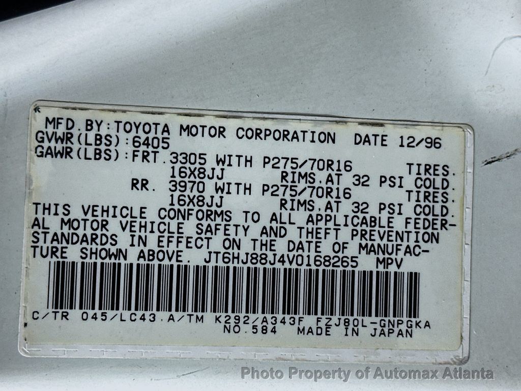 1997 LEXUS LX 450 Base (A4) CA/NY - 22404055 - 32