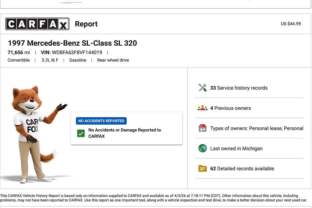 1997 Mercedes-Benz SL-Class SL320 2dr Roadster 3.2L - 23008442 - 1