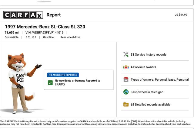 1997 Mercedes-Benz SL-Class SL320 2dr Roadster 3.2L - 23008442 - 1