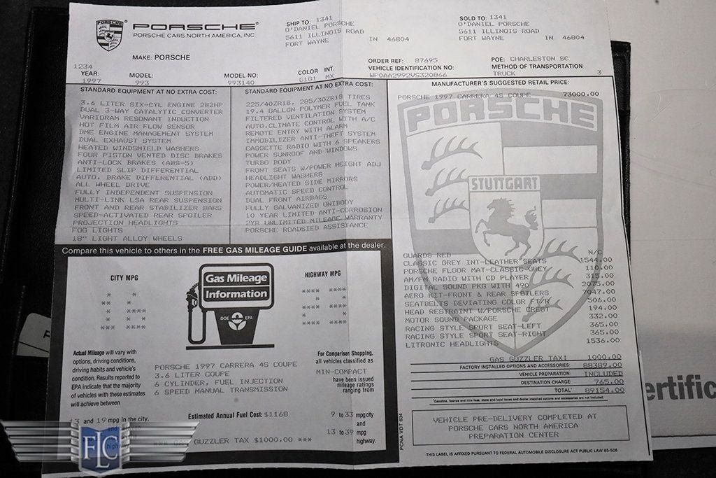 1997 Porsche 911 Carrera 4  - 23074283 - 31