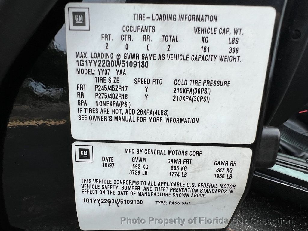 1998 Chevrolet Corvette Coupe Targa Automatic - 22877624 - 71