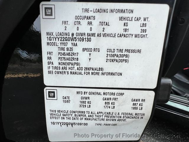 1998 Chevrolet Corvette Coupe Targa Automatic - 22877624 - 71