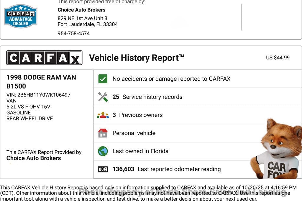1998 Dodge Ram Van 1500 109" WB Conversion - 22934312 - 10