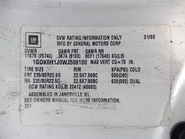 1998 GMC C6500 HEAVY DUTY DUMP TRUCK DIESEL NON CDL MECHANIC  SPECIAL - 13898569 - 12