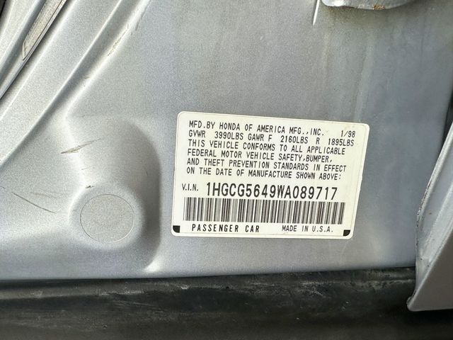 1998 Honda Accord Sedan 4dr Sedan LX Automatic - 23054434 - 38