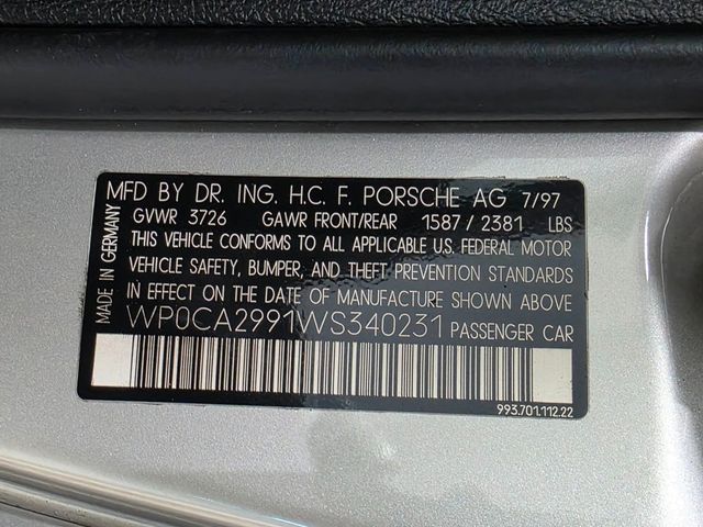 1998 Porsche 911 Carrera 2dr Carrera Cabriolet 6-Speed Manual - 23037544 - 81