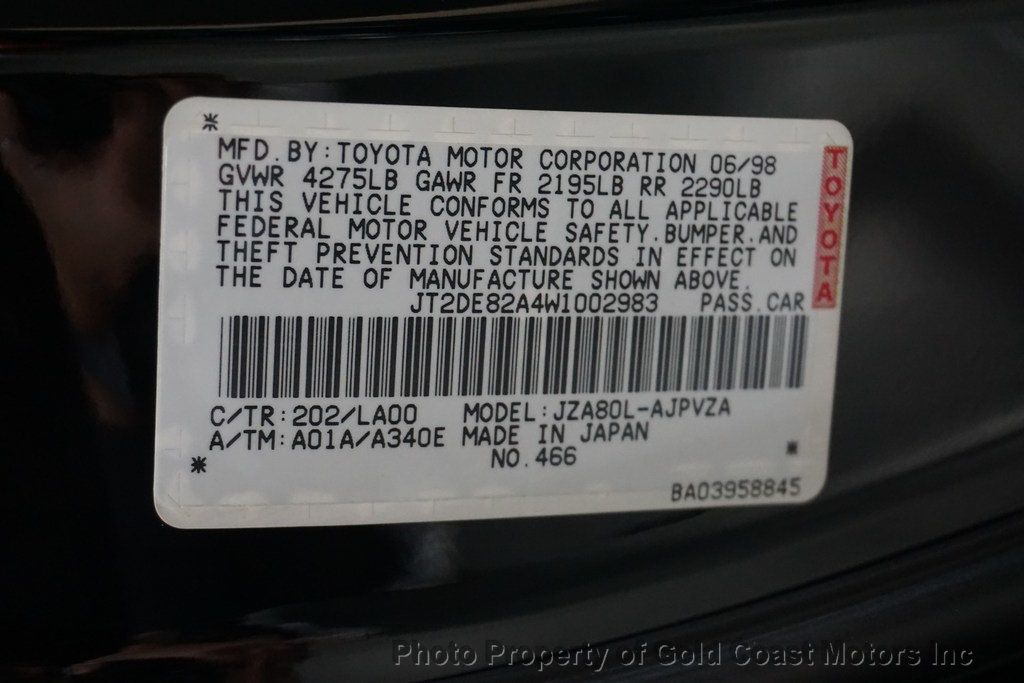 1998 Toyota Supra Turbo *Twin-Turbo* *18k Original Miles* *All Stock* *Rare Find* - 21640194 - 17