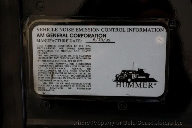 1999 AM General Hummer *Rare SUT H1* - 22370037 - 72