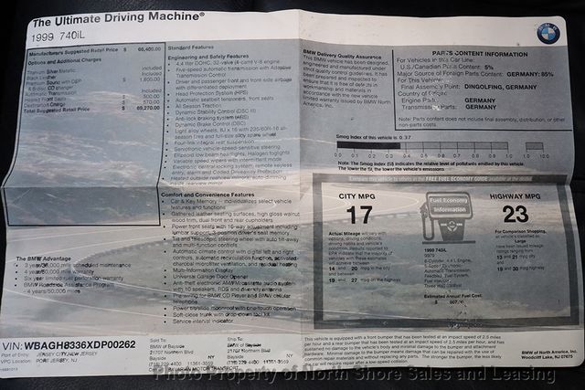 1999 BMW 7 Series 740IL - 23027748 - 64