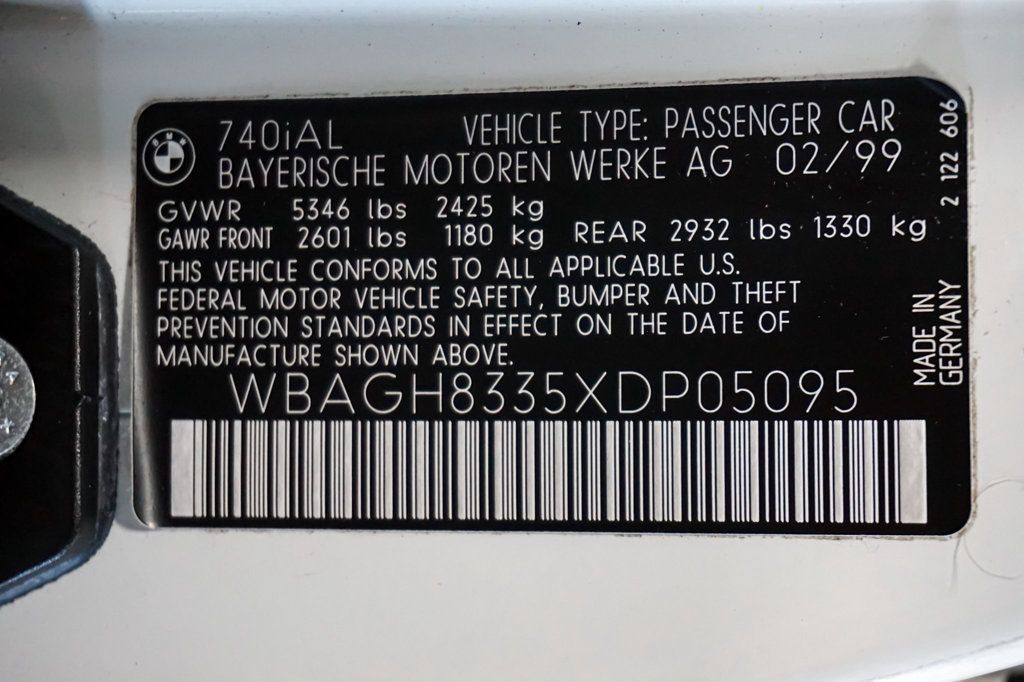 1999 BMW 7 Series *E38 740iL* *Alpine White* *Only 27k Miles* *M-Parallel Wheels* - 22941143 - 15
