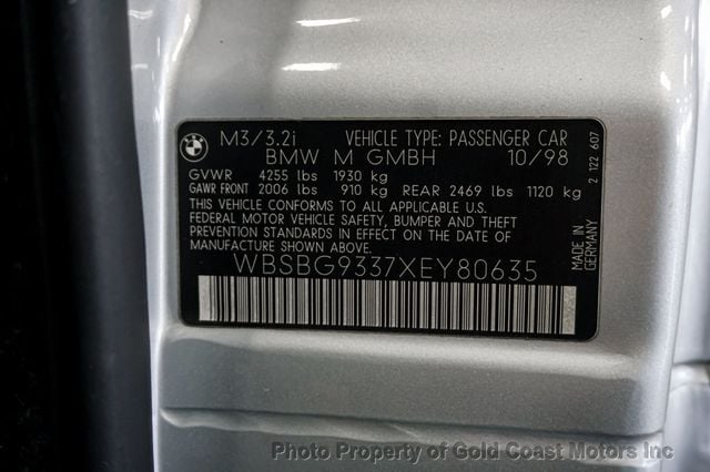1999 BMW M3 *Manual Transmission* *Vader Seats* *2-Owner* *Low Miles* - 22456556 - 16