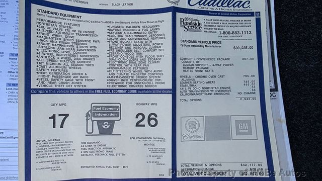 1999 Cadillac Eldorado Coupe For Sale - 23037843 - 98