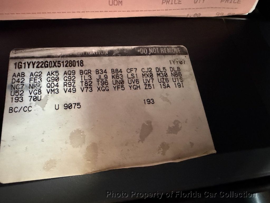 1999 Chevrolet Corvette Coupe Targa Roof - 22995753 - 43