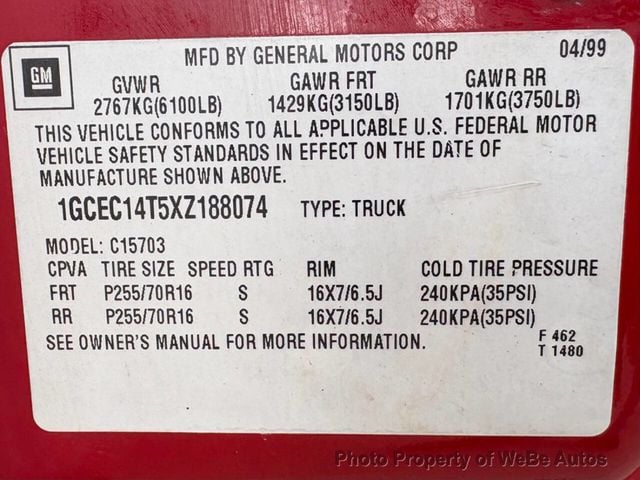 1999 Chevrolet Silverado 1500  - 23029822 - 37