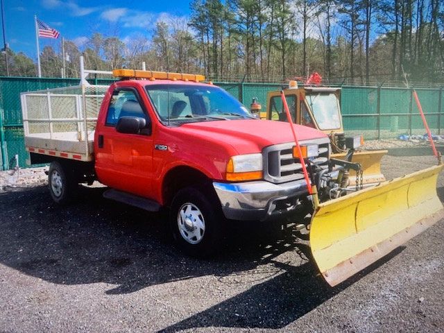 1999 Ford F250 SD 4X4 RACK BODY WITH PLOW LOW MILES READY FOR WORK - 21860032 - 0