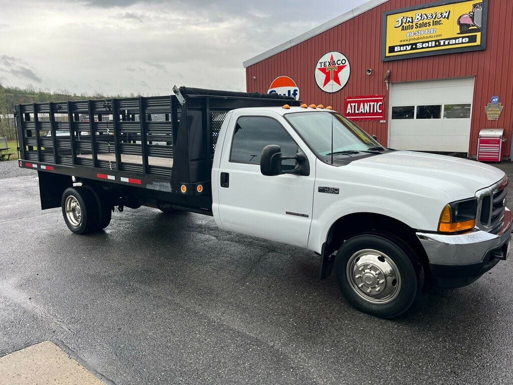 1999 Ford Super Duty F-450 Regular Cab Stake Bed Dump Truck 7.3L Powerstroke Diesel 6-Speed - 23020878 - 1