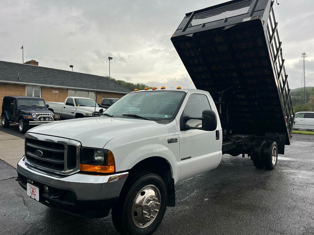 1999 Ford Super Duty F-450 Stake Bed Dump Truck 7.3L Powerstroke Diesel 6-Speed - 23020878 - 7