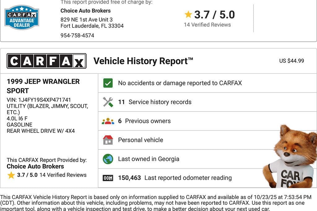 1999 Jeep Wrangler 2dr Sport - 22936213 - 1