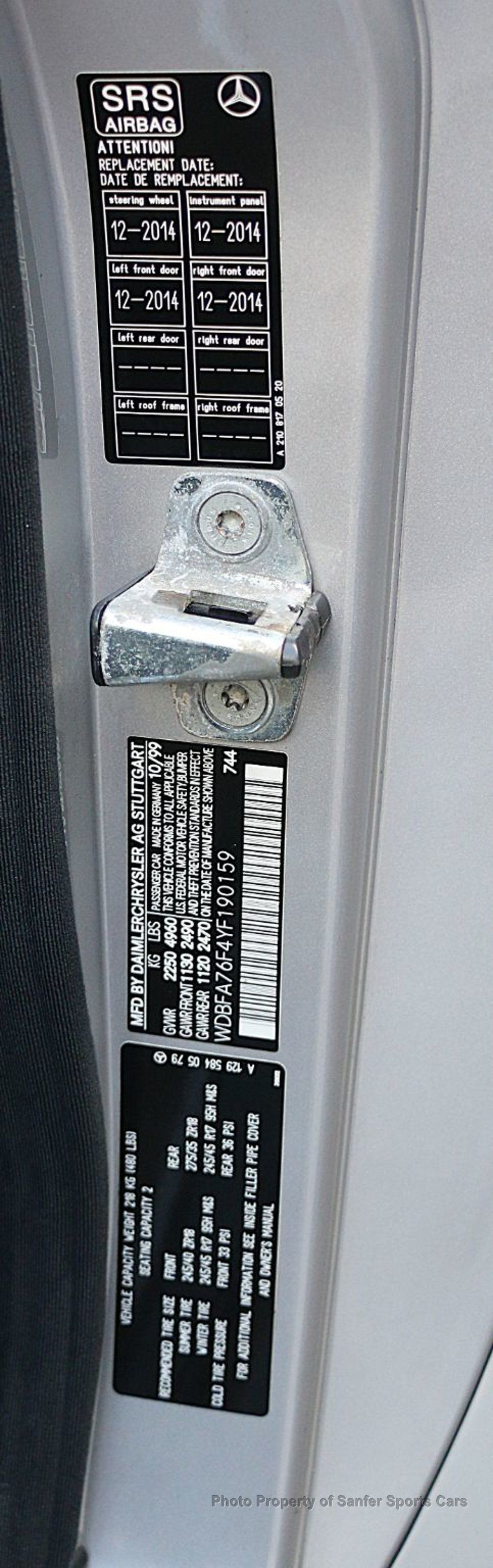 2000 Mercedes-Benz SL-Class SL600 2dr Roadster 6.0L - 22990847 - 50