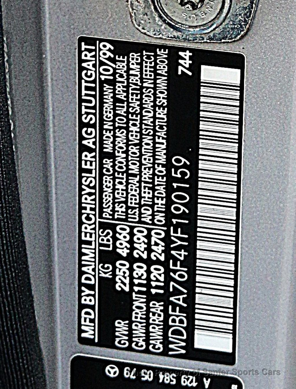 2000 Mercedes-Benz SL-Class SL600 2dr Roadster 6.0L - 22990847 - 51