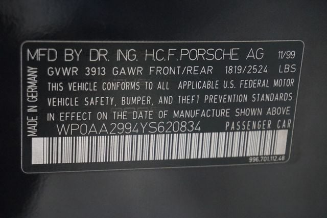 2000 Porsche 911 Carrera *911 Carrera 4 AWD* *Millennium Edition* *Violetchromaflair* - 22952758 - 19