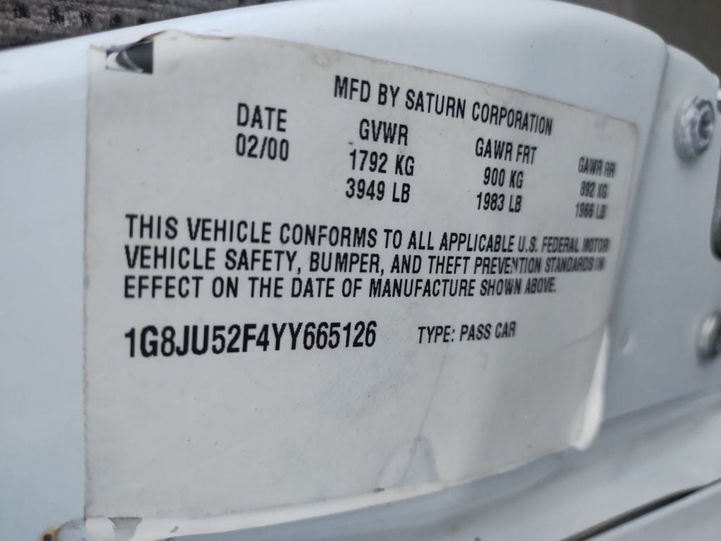 2000 Saturn LS LS1 Automatic 53000 Miles 1 Owner Clean Carfax Florida Car - 22899215 - 38