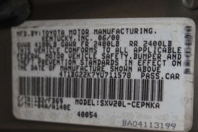 2000 Toyota Camry 4dr Sedan LE Automatic - 23011876 - 8