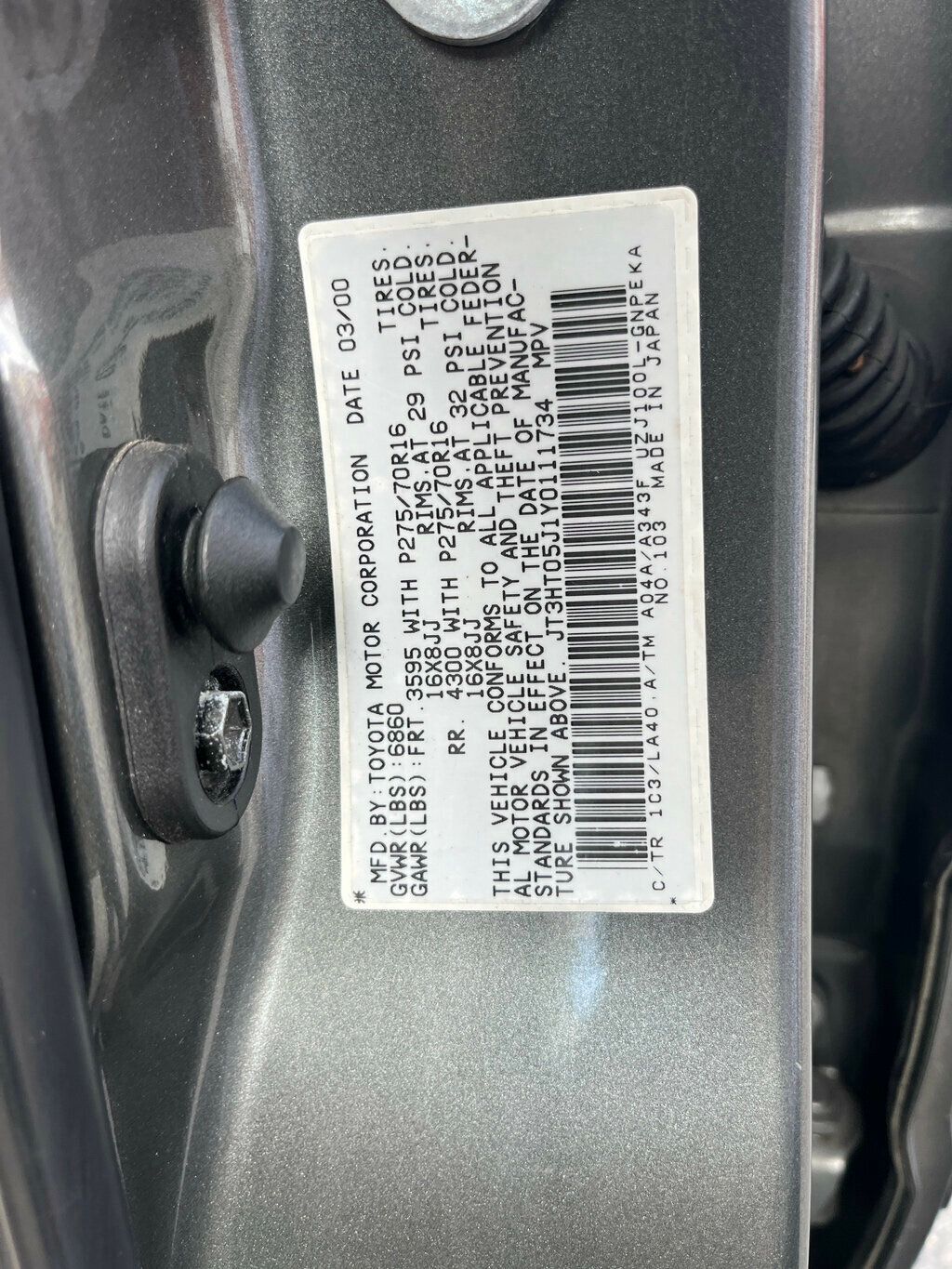 2000 Toyota Land Cruiser AS TRADED SPECIAL - 23025492 - 33