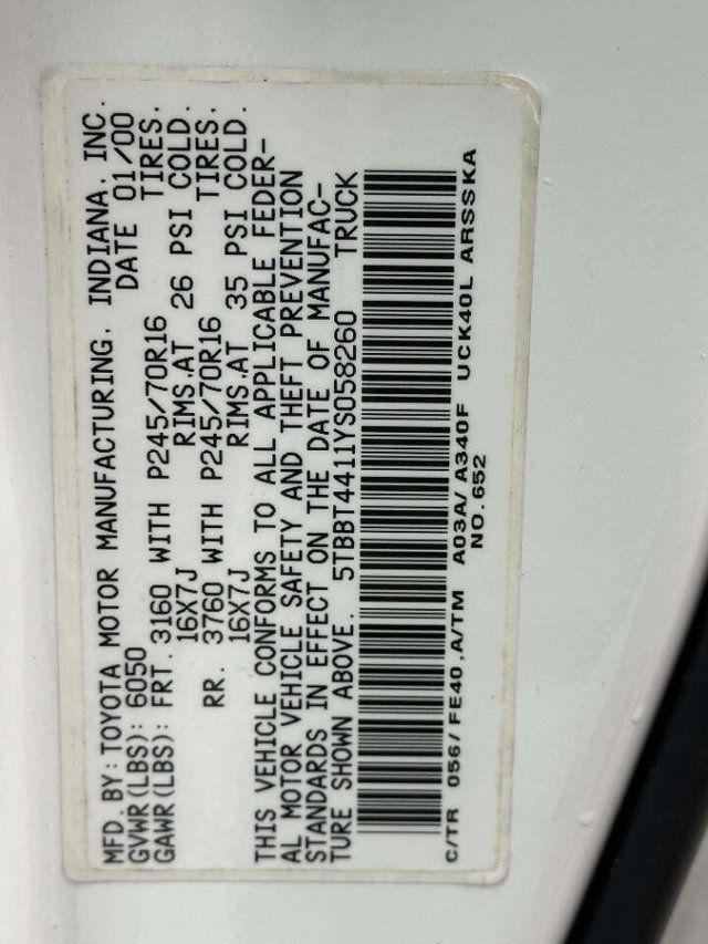 2000 Toyota Tundra Access Cab V8 Automatic SR5 4WD - 22949086 - 16