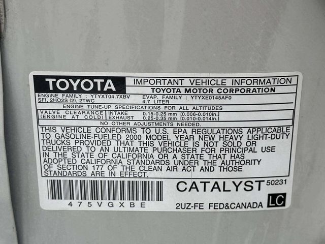 2000 Toyota Tundra Access Cab V8 Automatic SR5 4WD - 22949086 - 30
