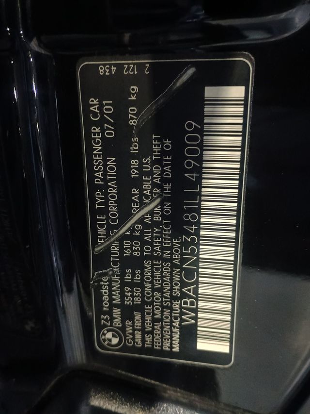 2001 BMW Z3 Roadster 3.0i M-Sport 1 Owner Clean Carfax Florida Car - 22979387 - 54