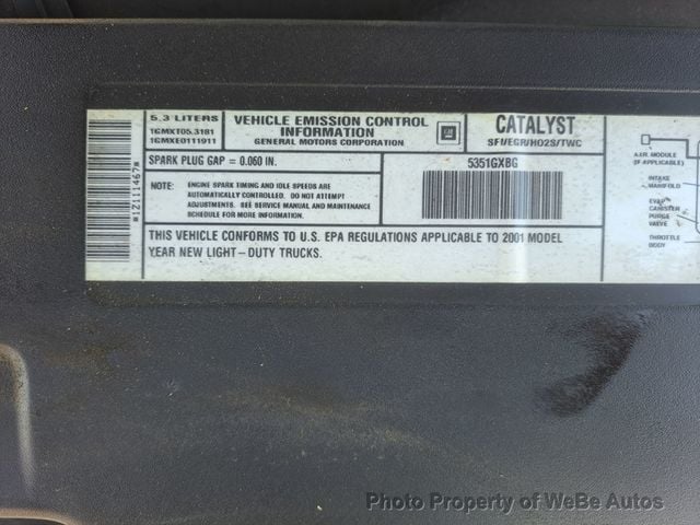 2001 Chevrolet Silverado 1500 Reg Cab 119.0" WB LS - 22920234 - 11