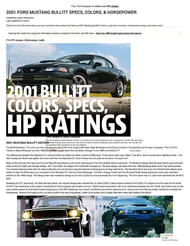 2001 Ford Mustang 2dr Coupe GT Bullitt Edition - 21086137 - 29