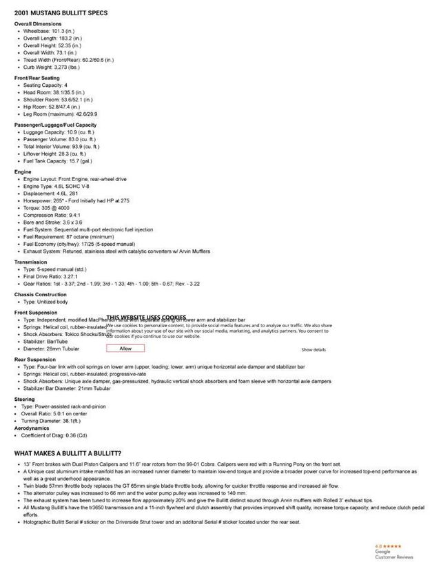 2001 Ford Mustang 2dr Coupe GT Bullitt Edition - 21086137 - 30