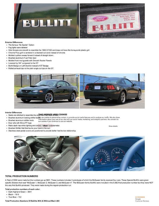 2001 Ford Mustang 2dr Coupe GT Bullitt Edition - 21086137 - 31