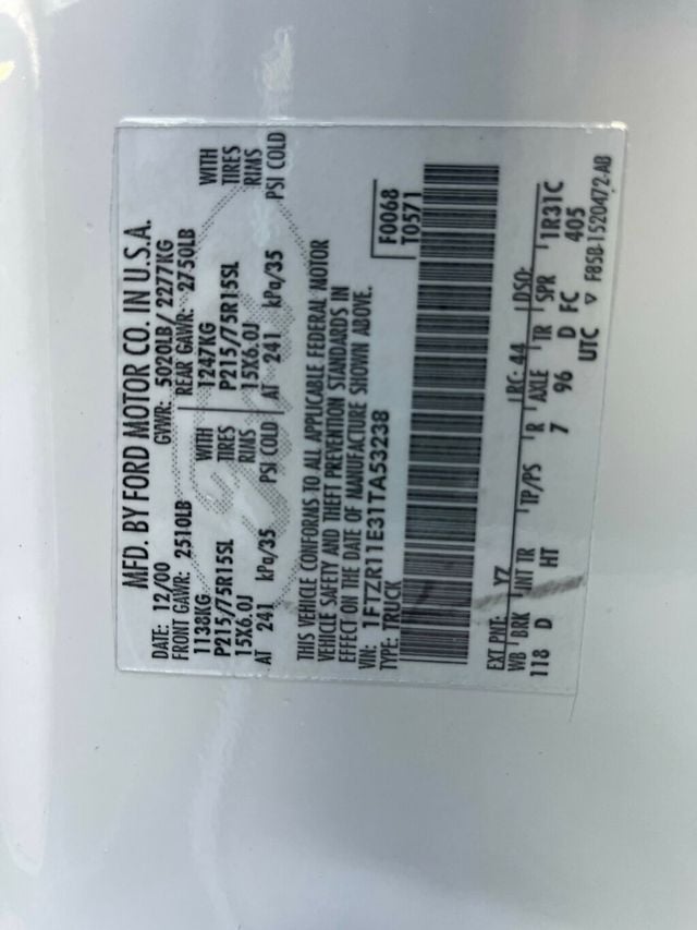 2001 Ford Ranger 4.0L Regular Cab Long bed 4x4 with Myers snow Plow - 22947561 - 13